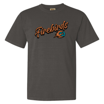 Adult Comfort Colors Heavyweight Tee - Firebirds Bubble Script Thumbnail