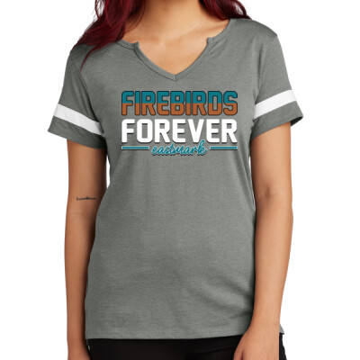 Ladies Halftime Notch Neck Tee - Firebirds Forever Thumbnail