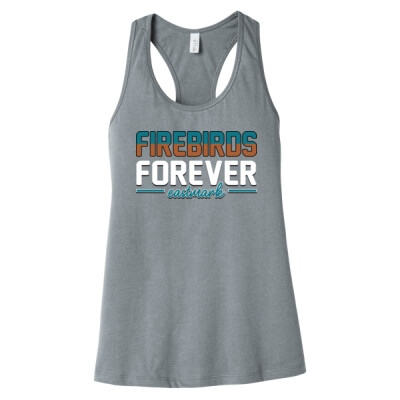Ladies Bella+Canvas Jersey Racerback Tank - Firebirds Forever Thumbnail