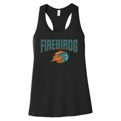 Ladies Bella+Canvas Jersey Racerback Tank - Firebirds Arch Thumbnail