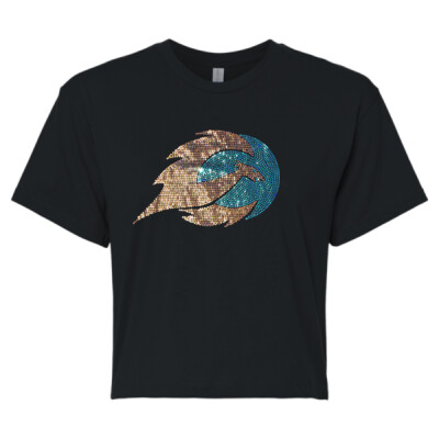 Women's Ideal Crop Top - Shiny Spangle Firebird  Thumbnail