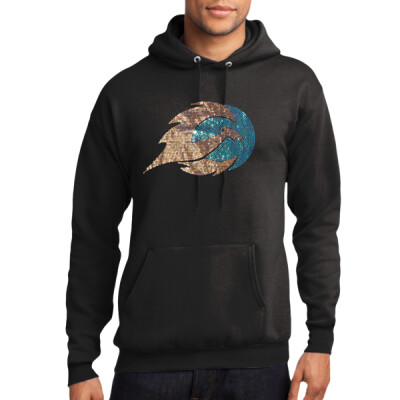 Adult Fleece Hoodie - Shiny Spangle Firebird Thumbnail